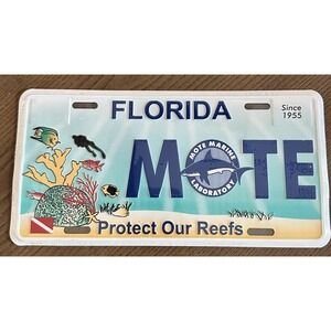 Florida Protect Our Reefs MOTE License‎ Plate Display SEALED